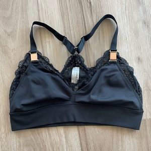 Davin & Adley black Ella Maternity, Nursing & Pumping Bralette